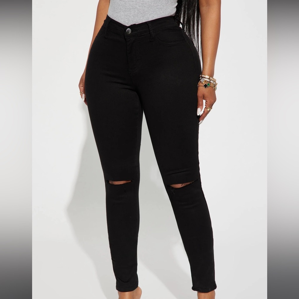 Black high waist jeans
